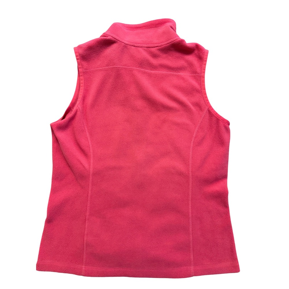 Vineyard Vines Women's Small Pink Fleece Vest Full Zip Whale Logo Pockets - Picture 5 of 7